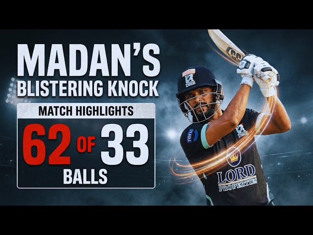 Madan’s Blistering Knock | Match Highlights | 62 Runs Off 33 Balls | Celebrity Cricket League