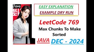YouTube video 'Max Chunks To Make Sorted | Leetcode 769 | 2 Approaches | Prefix Sum | Java Code | Developer Coder'