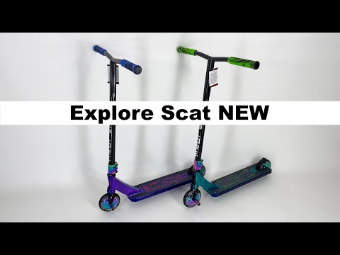 Трюковый самокат Explore Scat фиолетовый + пеги - фото 1 - id-p1232849306