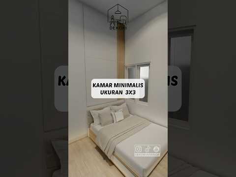Kamar 3x3 memang terbilang sempit, tapi dengan desain minimalis yang simple, jadi terasa lebih luas dan nyaman! 🌿✨