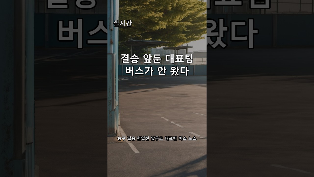 농구 결승 한일전 앞두고 대표팀 버스 노쇼 | 앞둔 대표팀 버스가 안 왔다 | #Shorts