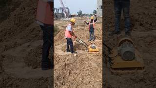 soil compaction by compaction machine @arjunkr93 #compactor #civilworks #ytshorts #shorts