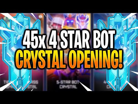 *NEW* 45x 4 STAR BOT CRYSTAL OPENING! - Transformers: Forged To Fight