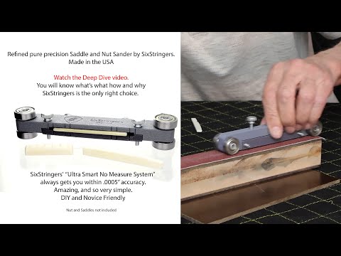 Guitar Nut and Saddle Sander - ULTRA PRECISION - 108mm Long Version - no guesswork! Made in the USA image 7
