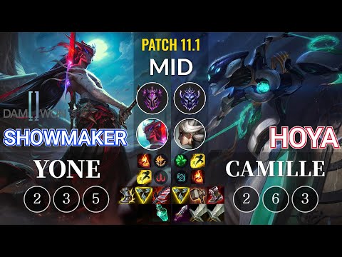 DWG Showmaker Yone vs Hoya Camille Mid - KR Patch 11.1