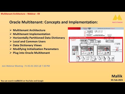 Learn Webinar 03 Multitenant Architecture CDB PDB Implementation 12c ...