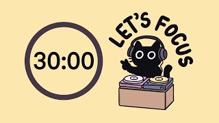 Cat rave Pomodoro 30x4 (2hrs) | Focus with me | ADHD