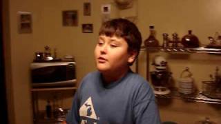 Autistic Boy sings Frosty the Snowman