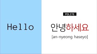 Learn basic Greetings in Korean | Hi, Bye, Hello, Goodbye | 안녕 안녕하세요