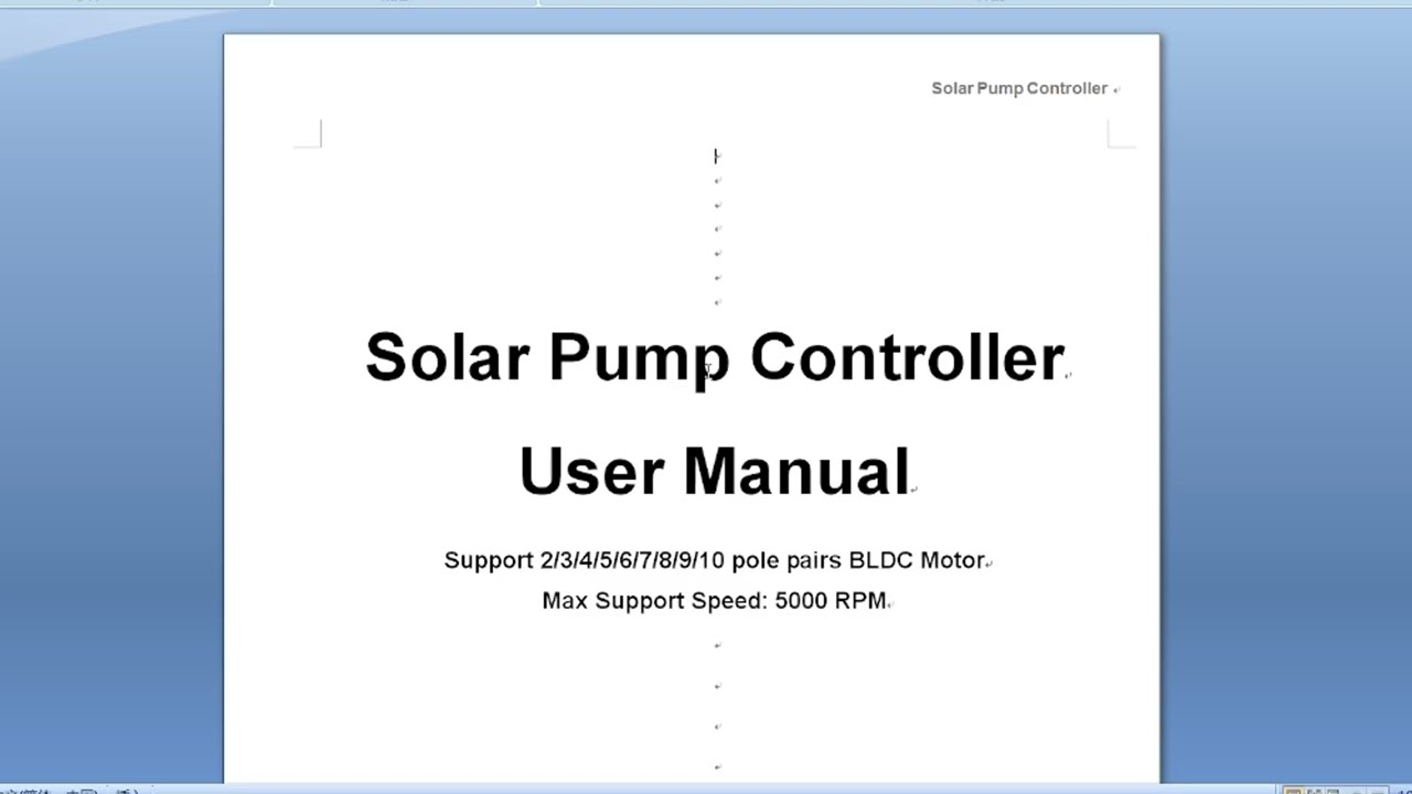 Hober DC Solar Pump | User Manual & Installation Guide