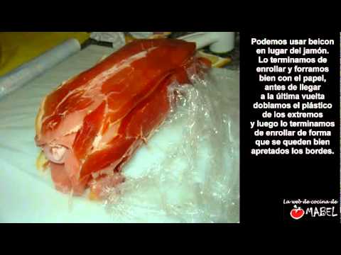 Rollito de pavo con salsa agridulce