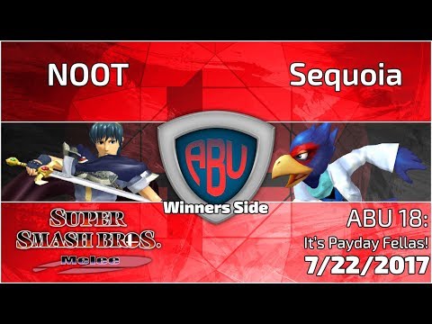 ABU 18: NOOT (Peach. Marth) vs. Sequoia (Falco, Falcon) - SSBM Singles Winners