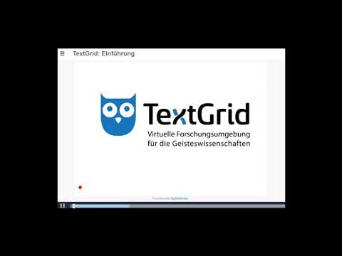 TextGrid-Webinar: Eine Einführung