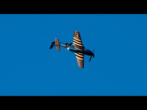 P-51 Mustang Sunset Aerobatic Demo I Sun N' Fun Expo 2023 Lakeland Florida I 4K UHD