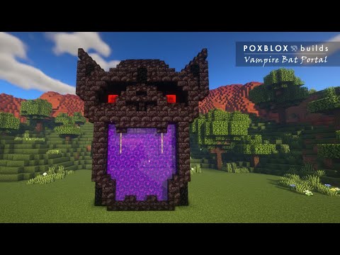 Minecraft: Vampire Bat Nether Portal Tutorial - How to Make an EASY Statue