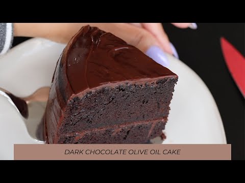 Dark Chocolate Olive Oil Cake w/ Chocolate Ganache Frosting