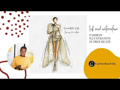 Procreate Digital Watercolor and Ink Fashion Illustration-Giambattista Valli