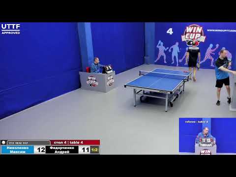19:30 Николенко Максим 2-3 Федорченко Андрей стол 4 Юг-3  05.04.21