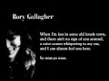 It's you - Rory Gallagher (lyrics on screen)