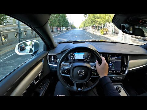 2018 Volvo S90 R-Design 2.0l 150HP | POV Test Drive [🎧 Binaural / Stereo] | Fuel consumption check