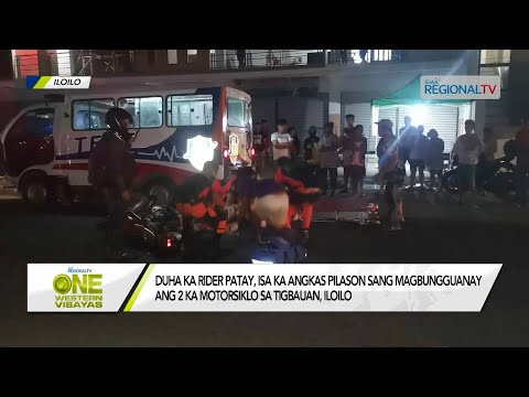One Western Visayas: Duha ka rider pataym sang magbungguanay ang 2 ka motorsiklo sa tigbauan, Iloilo