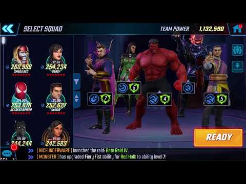 Daily Gameplay psylocke & RED HULK upgrade with event rewards orb opening marvel strike force