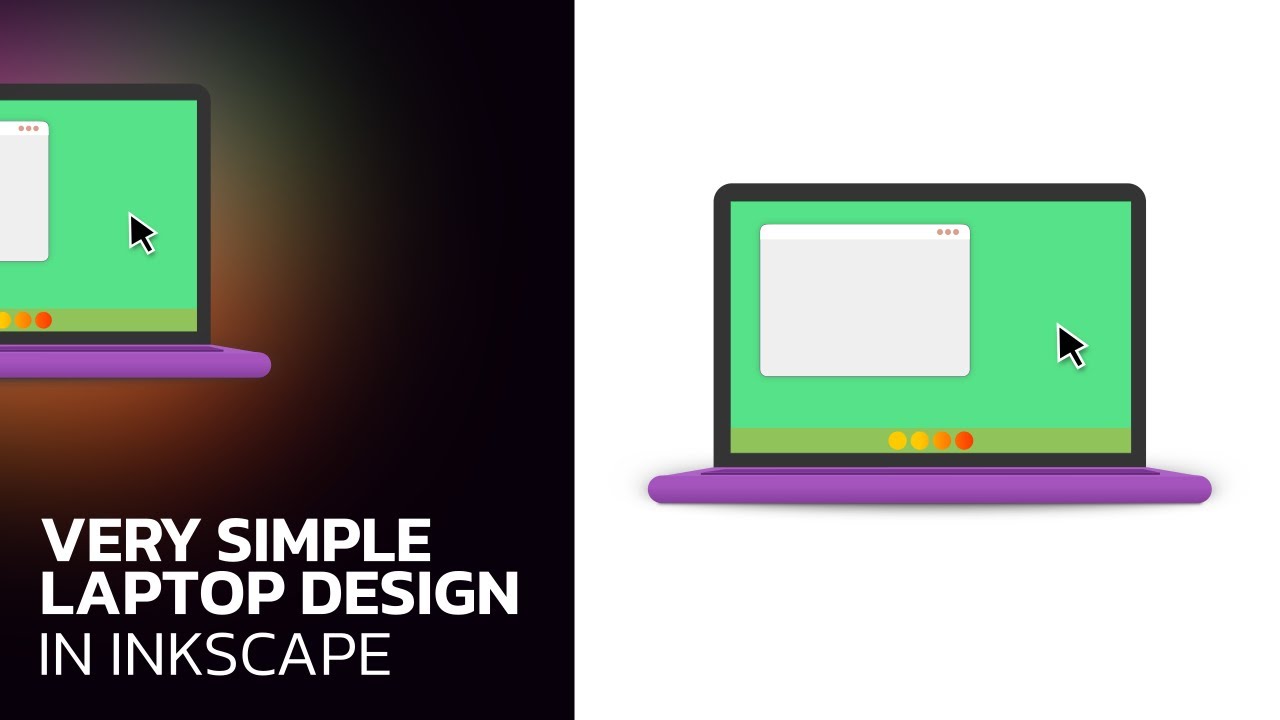 Simple Laptop Design in Inkscape | Tutorial