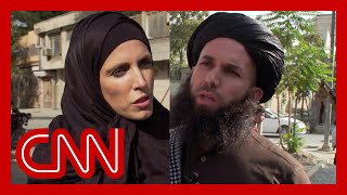 Clarissa Ward presses Taliban fighter on treatment of women video