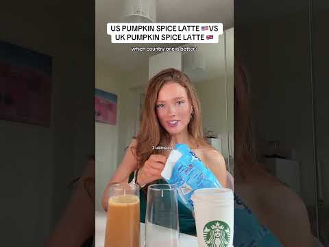 US STARBUCKS PSL 🇺🇸 VS UK STARBUCKS PSL 🇬🇧which country is better #starbucks #ukvsusa #pumpkin