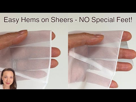 How to Sew a Fine Very Narrow Rolled Hem on Sheer Fabric - 2 Methods How to hem lightweight fabric
