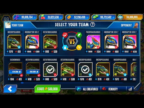 A SUPER BATTLE OF GEN 2 WITH INDORAPTOR | JURASSIC WORLD THE GAME