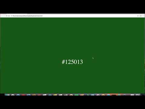 Create a Hexadecimal Color Clock in HTML5 with Javascript