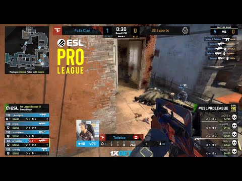 CLEAN 4 FAMAS FRAGS BY TWISTZZ - FAZE CLAN VS G2 - ESL PRO LEAGUE 2021 GROUP B -CSGO BEST CLIP