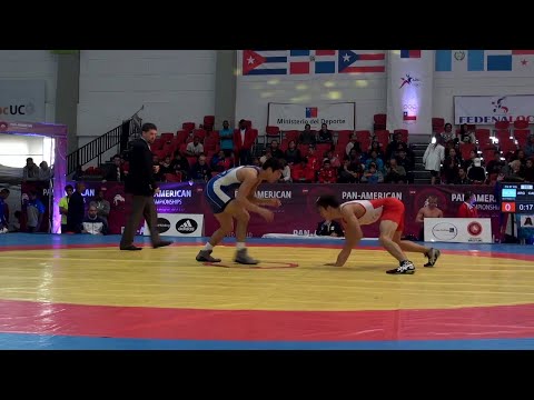 Quarterfinal FS - 57 kg: Steven Masao TAKAHASHI (CAN) df. Agustin DESTRIBATS (ARG) by TF, 10-0