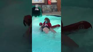 I nearly drowned in kiddie pool 😳🛟                       🎥: TikTok / gabimilller