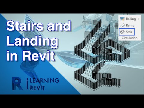 STAIRS AND LANDING | REVIT TUTORIAL FOR BEGINNERS #learningrevit #revit #bim #tutorial #stairs #3d