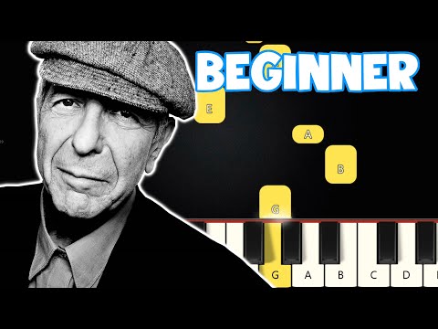 Leonardo Cohen - Hallelujah | Beginner Piano Tutorial | Easy Piano