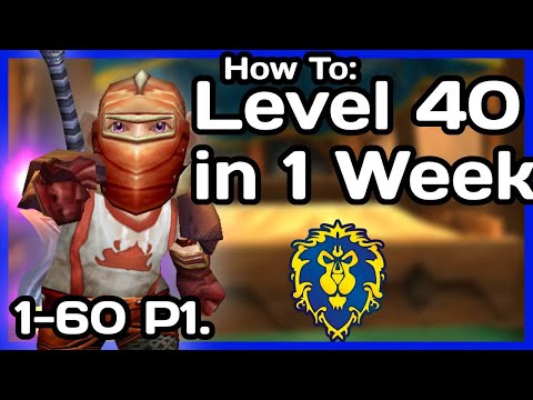 WoW Classic Grinding Guide - Level 1 - 40 in 1 week. Alliance Side + Gold for your mount!