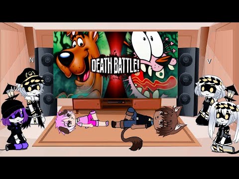 Murders Drones Character React To Scooby doo Vs Courage Death Battles (by Death Battle) | Gacha R