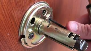 How to remove BRINKS door knob with hidden screws - FAST & EASY!