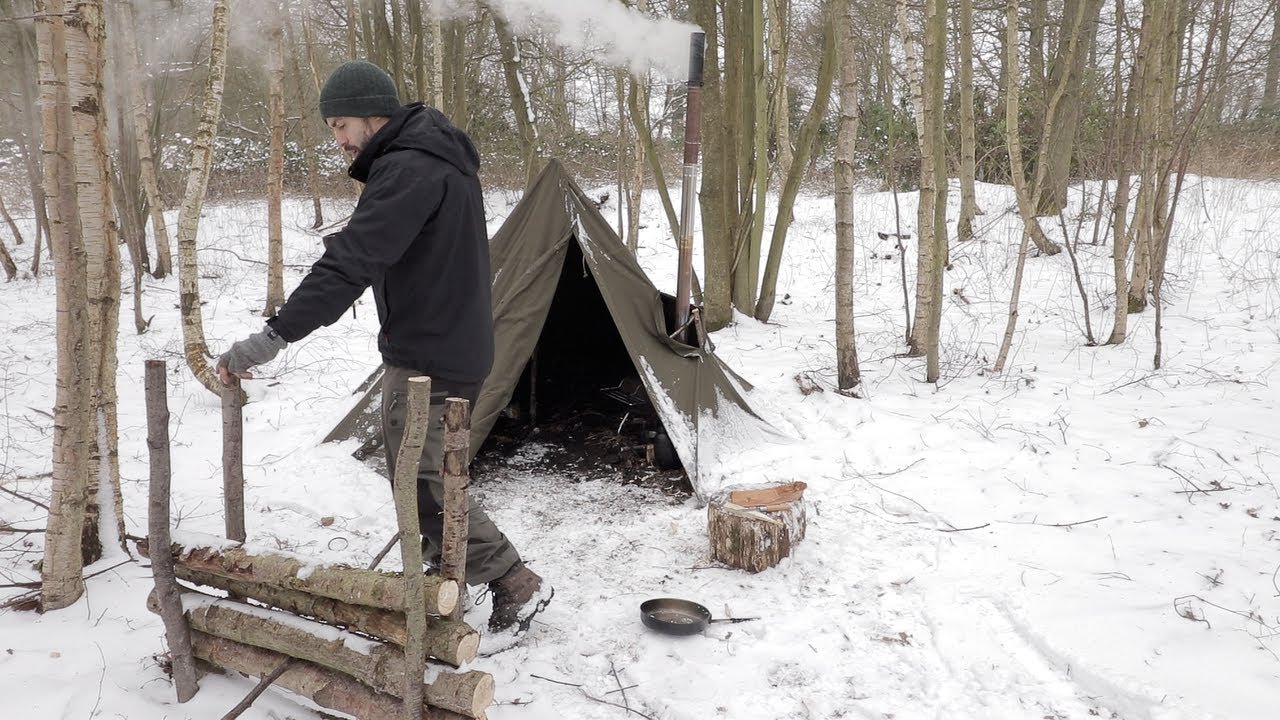 winter solo camping