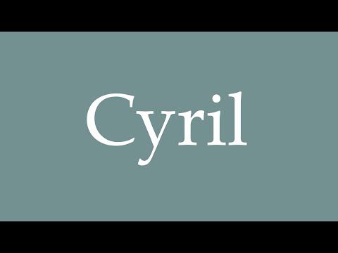 How to Pronounce ''Cyril'' Correctly in French