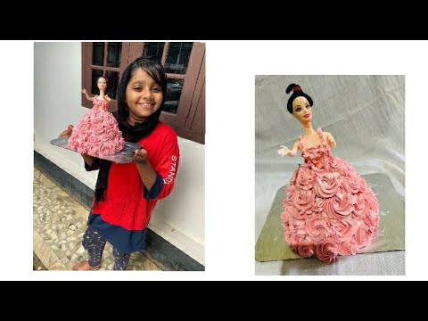 chocolate doll cake recipe || ziyu chinnu's world #dollcake#cakemaking