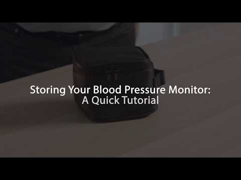 Part of a video titled How to pack your OMRON Blood Pressure Monitor in its Carrying Case.