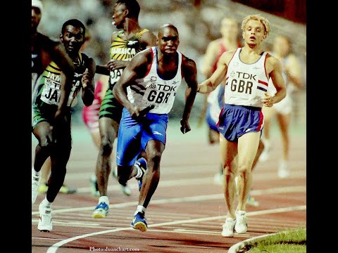 Mens 4x400m 1997 Athens World Champs GB Gold Iwan Thomas, Roger Black, Jamie Baulch, Mark Richardson