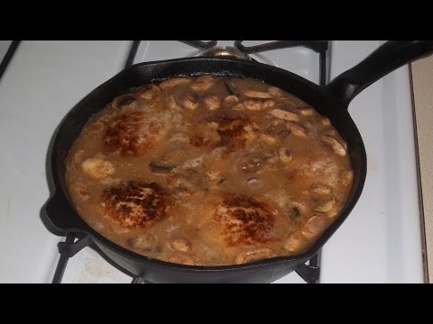 Burgers in Mushroom Gravy-Made with 93% Lean Ground...