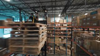 Flying my Drone in an Auto Parts Warehouse