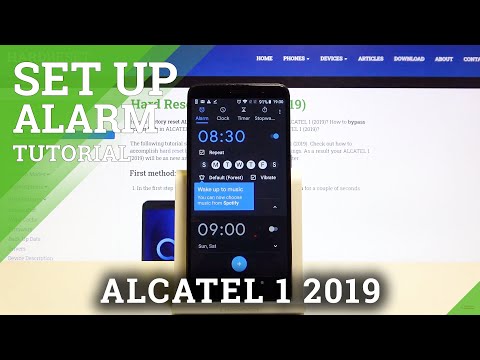 How to Set Up an Alarm Clock in Alcatel 1 2019 –Alarm Settings