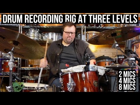 Drum Recording Rig At Three Levels // 2, 4 & 8 Mics
