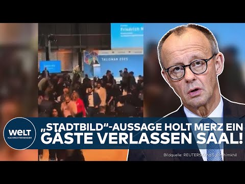Video Thumbnail: DEUTSCHLAND: "Stadtbild"-Aussage holt Merz ein – Gäste verlassen bei Rede über Integration den Raum